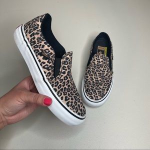 Vans Leopard Ortholite Deluxe Comfort Slip On Skate Shoes SZ 6.5